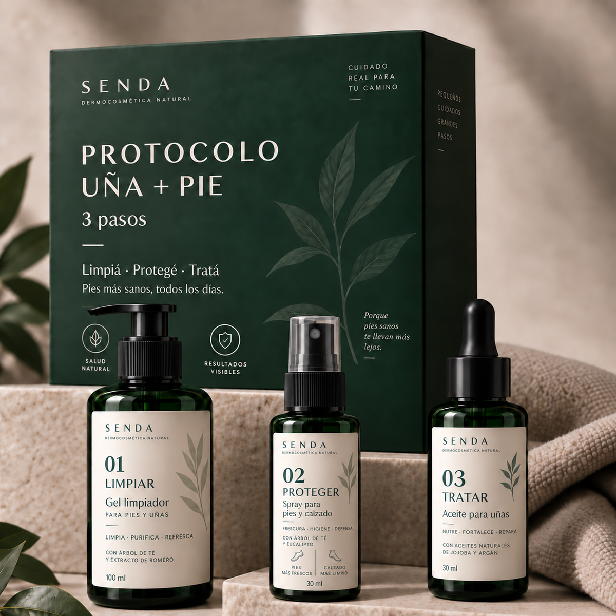 Pack Natural para Uñas — Mejora el aspecto de uñas amarillentas y engrosadas (Uñas más parejas con el uso diario)