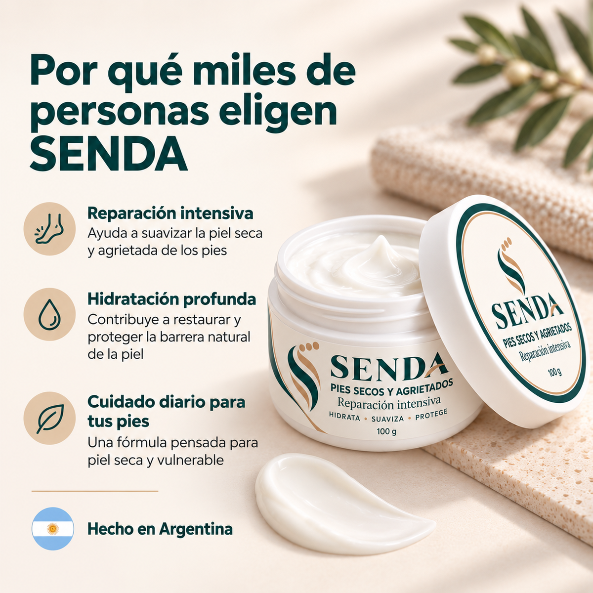 SENDA® Crema Reparadora Intensiva para Pies